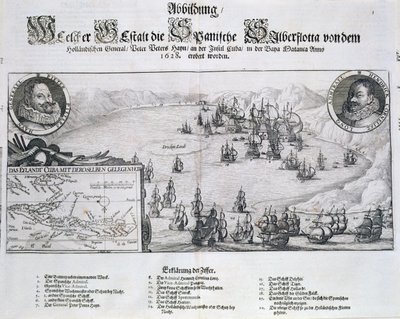 Capture of the Spanish fleet by the Dutch under Admiral Piet Heyn off Matanzas, Cuba, 1628, from 